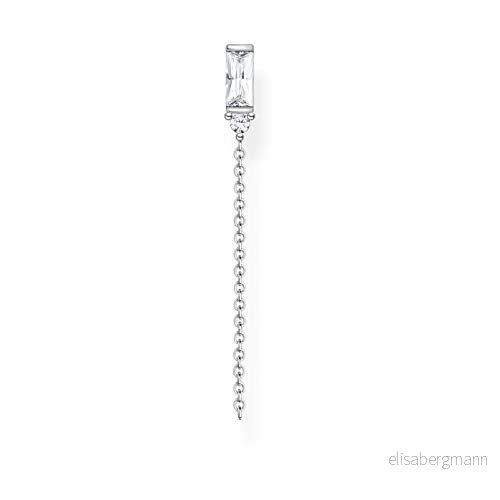 THOMAS SABO Kvinnor örhängen Sterling Silver 925 Zirconia H2183 051 14, Eén maat, silver, kubiska zirkonier 4051245500950