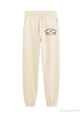 AMERICAN COLLEGE USA Chinos joggingbyxor sport varma kläder blandade män och kvinnor casual modell ACJOGW2 Beige S, färg, S 3666052654706
