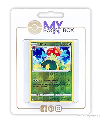 Joliflor (Bellossom) 3/159 Reverse Myboost X Epée et Bouclier 12.5 Zénith Suprême Box med 10 franska Pokémon kort 3701425298078