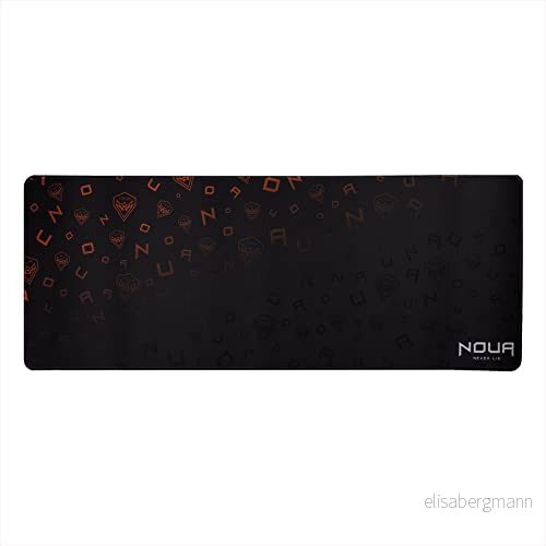 Noua Origin Gaming matta XXL 687 x 270 2 mm, bekväm med sydda kanter för mus och speltangentbord, vattentålig slät yta, halkfri gummibas, svart 8053323503668