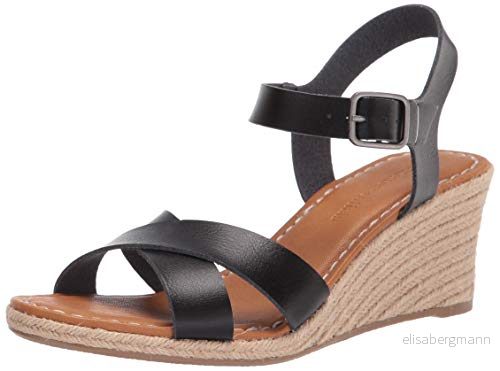Amazon Essentials Espadrille kil sandal för kvinnor, Svart, 10 US 840174905011