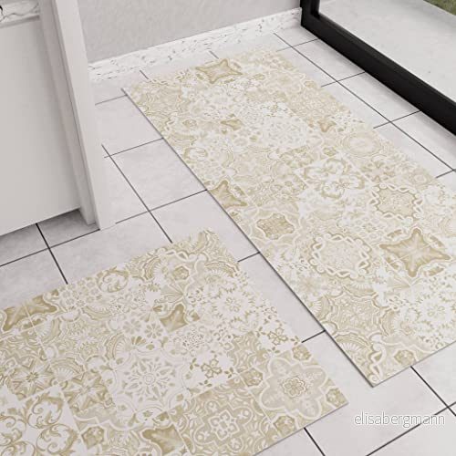 PETTI Artigiani Italiani köksmatta, tvättbar halkfri kökslöpare, 52 x 440 cm, gråbrun Vietri Design, 100% tillverkad i Italien 8053687764729