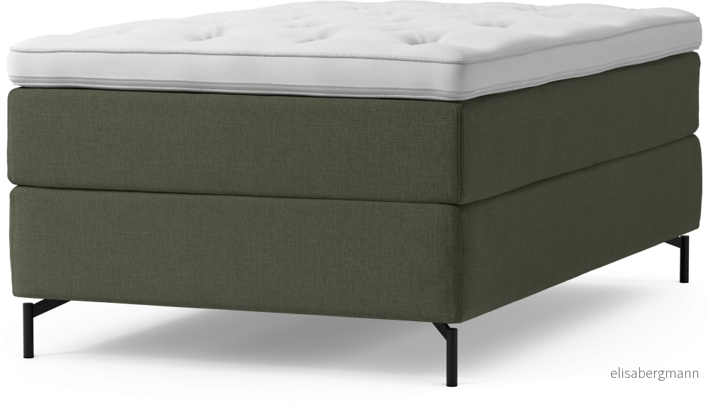 Delux Dream Kontinentalsäng, enkelsäng 120 cm med bäddmadrass och sängben 9EyMK
