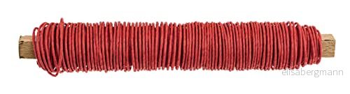 GLOREX 6 1280 223 pappersslindning lindad 0,8 mm, längd 22 m, röd, för pyssel och bindning av fästen kransar 7610877583433