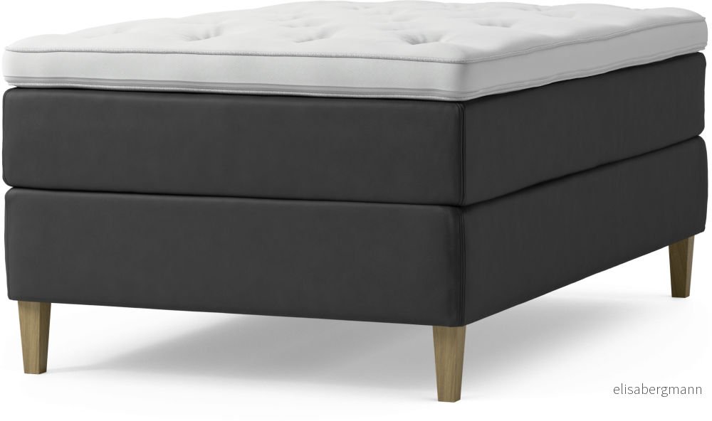 Delux Dream Kontinentalsäng, enkelsäng 120 cm med bäddmadrass och sängben QVUJ7
