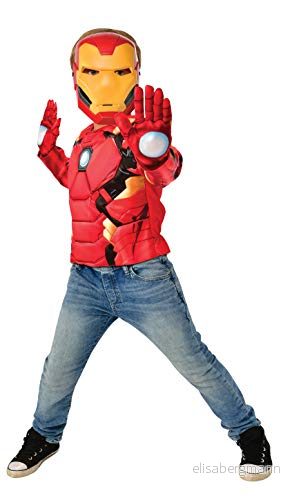 Rubies Rubie'S Marvel officiell förklädnad Iron Man muskulös bröst med tillbehör barn storlek M enfärgad gul röd normal (G40228) 48229005574