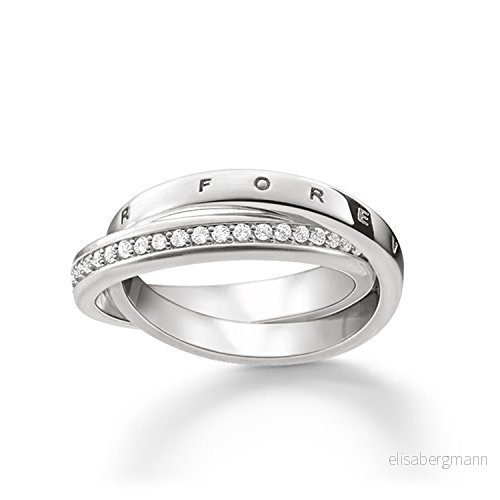 Thomas Sabo Damen Ring 925 Silber Zirkonia weiß Gr. 52 (16.6) TR2099 051 14 4051245227826