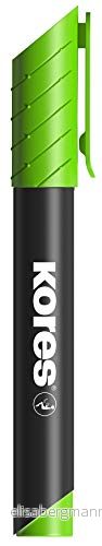 Kores K Marker permanent markör XP1, rund spets, gulgrön (paket med 12) 9023800203915