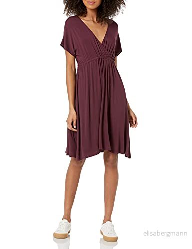 Amazon Essentials Women's Röklinklänning (finns i plusstorlek), Vinröd, L 195111905105