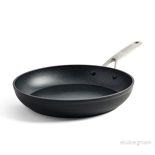 KitchenAid Smidd härdad hårdanodiserad PFAS-fri keramisk non-stick, 28 cm stekpanna, induktionssäker, svart 4895156697985