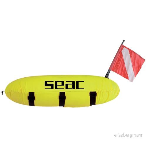 Seac Master Torpedo Boj med markörflagga för dykning, spjutfiske och fridykning 8002908095029