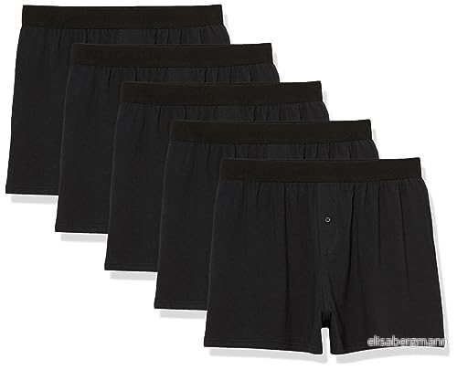Amazon Essentials herrboxershorts i bomull (finns stora och långa), 5 pack, Svart, XXL 196433827182