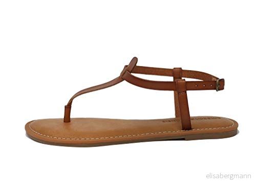 Amazon Essentials sandal för kvinnor med en string och fotled, brun (brun), 39 EU 840809114221