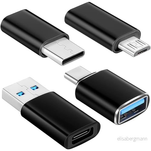 [4 Stycken] USB C-Adapter Till USB, Kompatibel Med MacBook Pro, Samsung Galaxy, Smartphones, Bärbar Dator, PC, I Bilen 721713810457