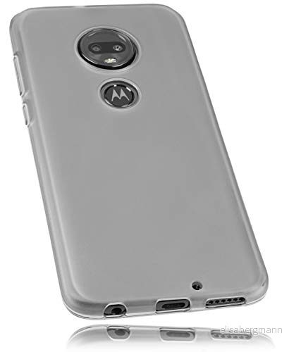 mumbi Mobilfodral kompatibelt med Motorola Moto G7 Plus, mobilskal, transparent svart 4251657902056