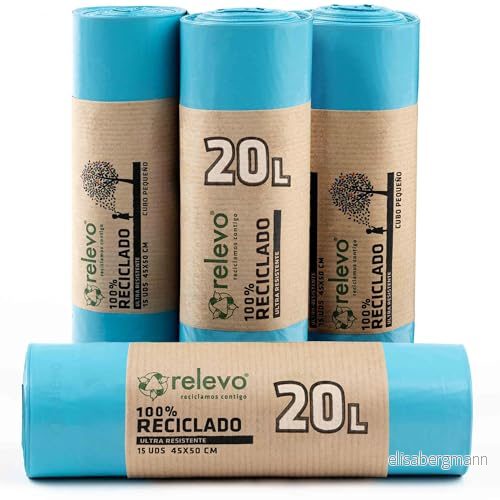 Relevo 60 stycken soppåsar 20 l 100% återvunna 8411081131392