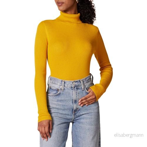 Amazon Essentials Dam Slim Fit lätt långärmad polotröja, guld, X Large 195111230917