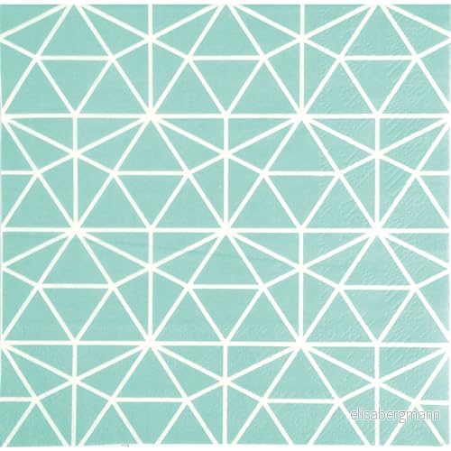 Homéa, Set med 20 pappersservetter 33 x cm geometri 3526781188661
