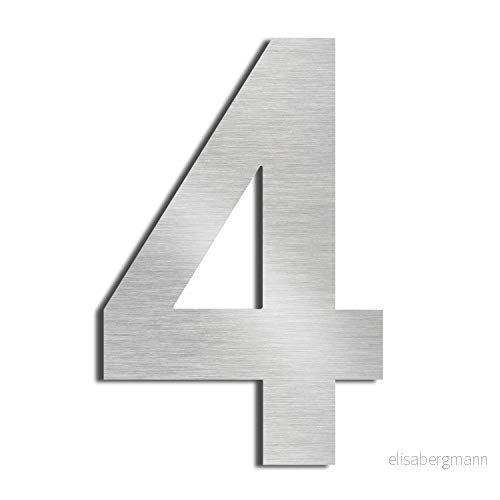 4in brevlåda nummer husnummer numero hus siffror design i rostfritt stål 304 massiv höjd 4 in/100 mm (4) 682228387615