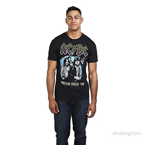 AC/DC herr World Tour 79 t shirt, Svart (svart blk), XXL 5052777466485
