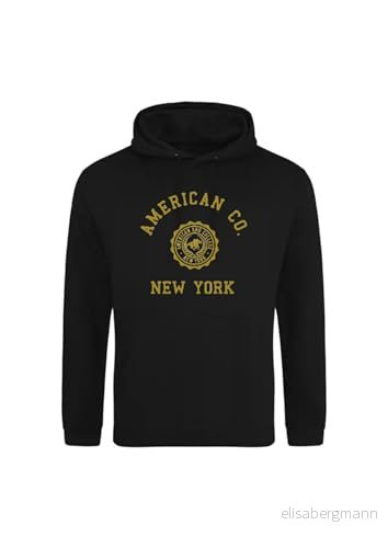 AMERICAN COLLEGE USA tröja med tryck varma kläder blandade män och kvinnor casual modell ACSCW4 svart XL, svart, XL 3666052675138