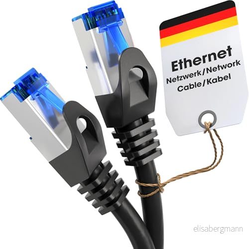 KabelDirekt 0,5m Ethernet, nätverk, Lan och patch kabel (överför gigabit internethastighet är kompatibel med växlar, routrar, modem RJ45 port, silver) 4260414841668