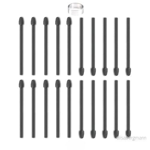 20 st markörpennor ersättning för BOOX Pen Plus, Pen2 Pro, Max Lumi2, Note Air2, Note5, Nova Air C Stylus, triangulär penna och mjukare rundformad stylspets, spets (20 st/svart) 711523893801