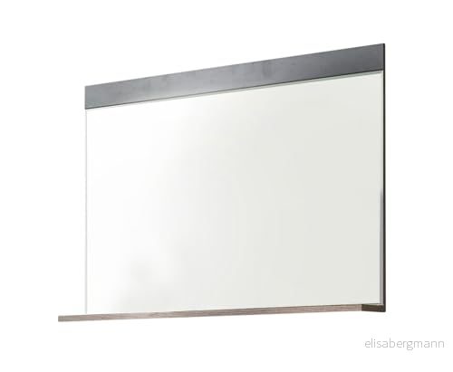 Furnline garderob spegel väggskåp med förvaringsutrymme, gammalt trä missnöje grafit grå Matera NB, 90 x 69 101 cm 4251585311654