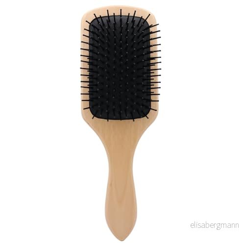 Kerargan Stor Naturlig Bambu Borste Redar ut och Minskar Friss Ekologisk Hållbar För Alla Hårtyper 7290114977135