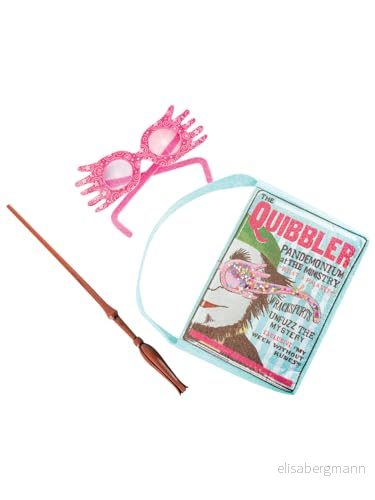 Rubies Luna Lovegood tillbehörsset för vuxna och barn, varifatväska glasögon, officiell Warner Harry Potter karneval, Halloween, jul födelsedag 195884045022
