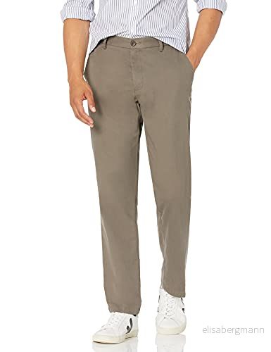 Amazon Essentials herr rak passform skrynkelfri platt framsida chinos byxa, brungrå, 29 B x 28 L 191770924280