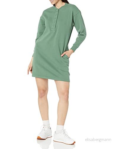 Amazon Essentials stickad Henley sweatshirt för kvinnor (finns i plusstorlek), salviagrön, Large 196433796488