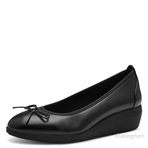 Jana Damballerinaskor med kilklack vegansk, svart, 39 EU 4064225199143