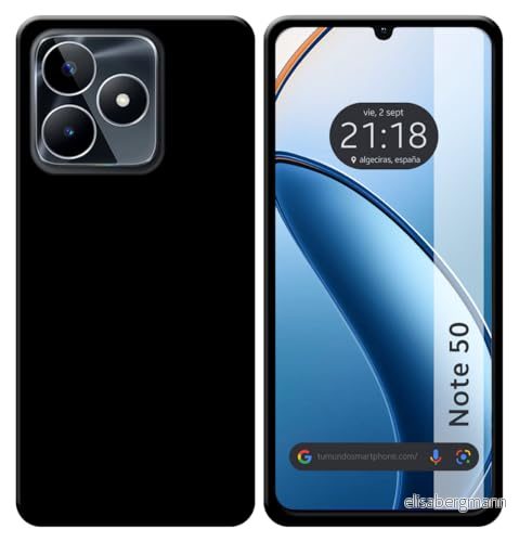 Tumundosmartphone Svart TPU gel silikonfodral för Realme Note 50 8447079171422