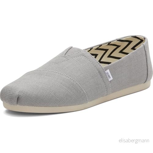 TOMS Alpargata loafer för män platt, Drizzle Grey Heritage Canvas, 39 EU 195703480393