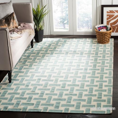Safavieh matta 121 X 182 cm Turquoise/Ivory 683726744870