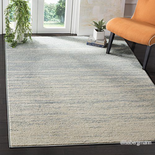 Safavieh Modern Ombre inomhus vävd rektangel matta, Adirondack kollektion, ADR113, i skiffer/kräm, 155 x 229 cm för vardagsrum, sovrum eller alla inomhusutrymmen 889048325807