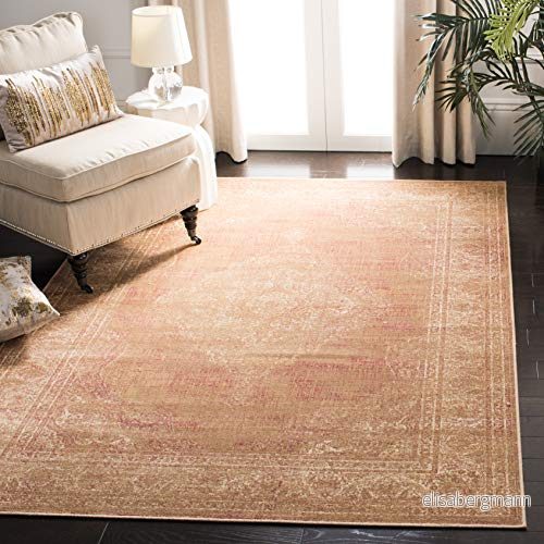 Safavieh Vintage inspirerad matta, VTG112, vävd mjuk viskosfiber, ljusbrun/elfenben, 120 x 180 cm 683726522669