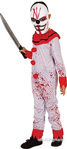 Rubie's Costume Co Clowndräkt Halloween, tonåring, S8376TW, en storlek 11 till 13 år röd/vit 8422971837683