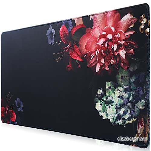 Hosimoln Gaming matta, stor matta storlek 70 x 30 cm tjocklek 3 mm, premium strukturerad halkfri och vattentät datormatta med sydda kanter för spel/kontor/hem Hua 755291435351