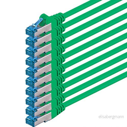 1aTTack 1 m Cat6 Cat6a Lan RJ45 8P8C 10 Gbps grön ethernet kabel st 4250344832430