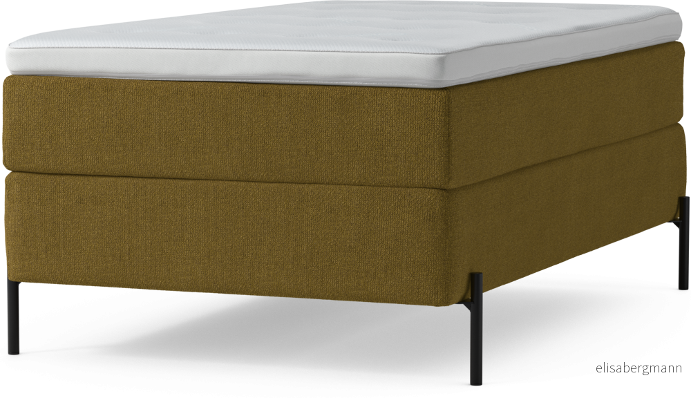 Delux Dream Kontinentalsäng, enkelsäng 120 cm med bäddmadrass och sängben RuIKL