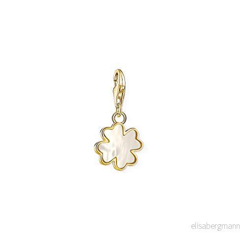 Thomas Sabo Damamulett hänge klöverblad pärlemor charm klubb 925 sterlingsilver 1775 429 14 4051245440676