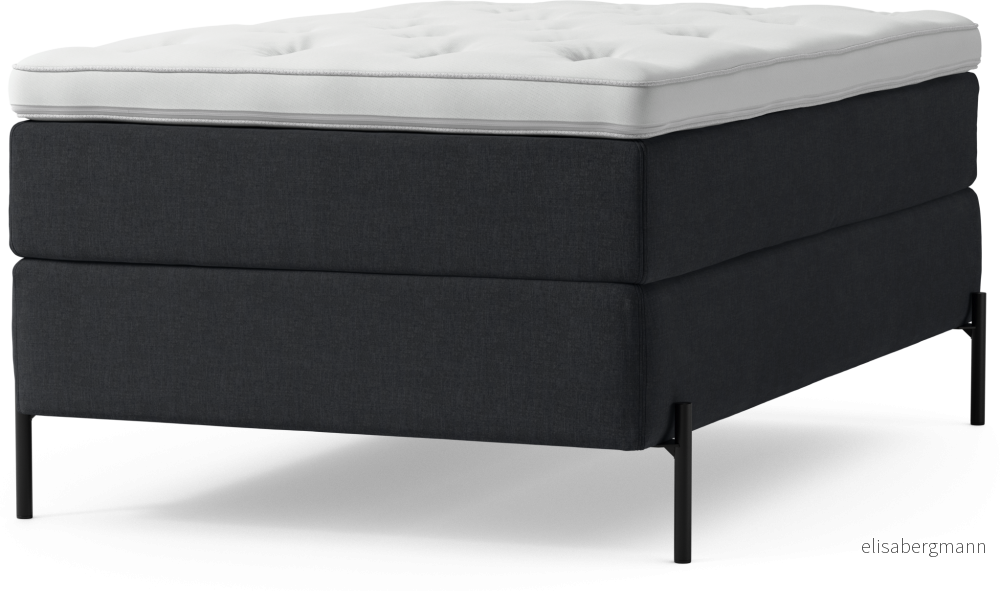 Delux Dream Kontinentalsäng, enkelsäng 120 cm med bäddmadrass och sängben TMp2S
