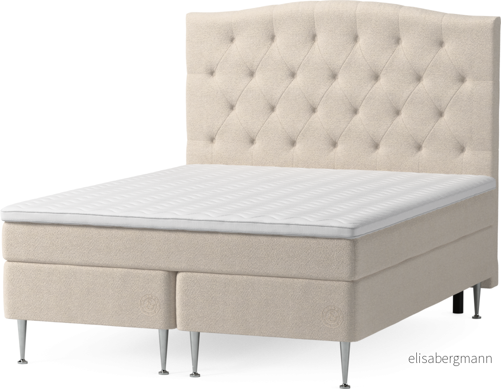 Asperö Comfort Kontinentalsäng, dubbelsäng med bäddmadrass Comfort och sängben uboJZ