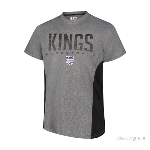 Ultra Game NBA Sacramento Kings herr aktiv T shirt, kolljung, medium 190498337020