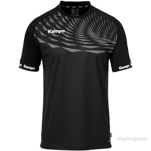 Kempa Wave 26 skjorta herrsportskjorta för pojkar kortärmad T-shirt funktionell tröja handboll gym fitness - elastisk och andningsbar, L 4051309982807