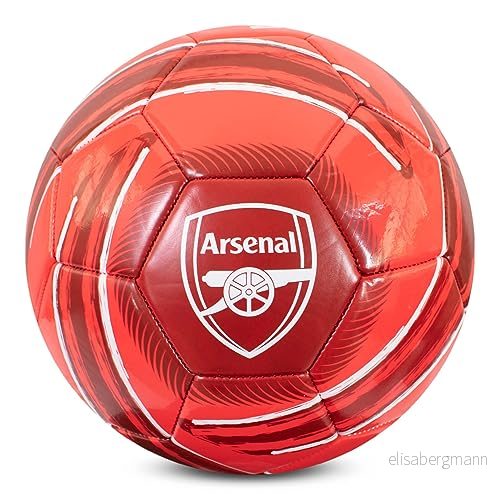 Hy Pro officiellt licensierad Arsenal F.C. Cyklonfotboll Storlek 5, kanoner, träning, match, varor, samlarobjekt för barn och vuxna, röd 5037970090927