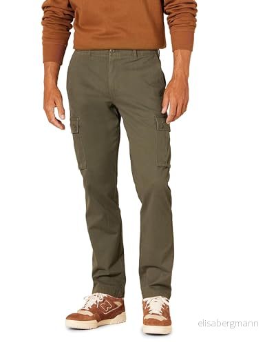 Amazon Essentials Men's Stretchiga cargobyxor med smal passform (finns i Big & Tall), Olivgrön, 35W / 34L 191770910566
