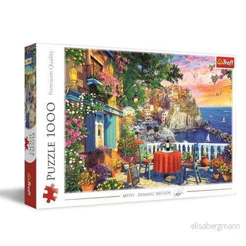 Trefl Utsikt över Cinque Terre Pussel 1000 bitar DIY läggspel, Målad bild, Kreativ underhållning, för vuxna och barn från 12 år 5900511107760